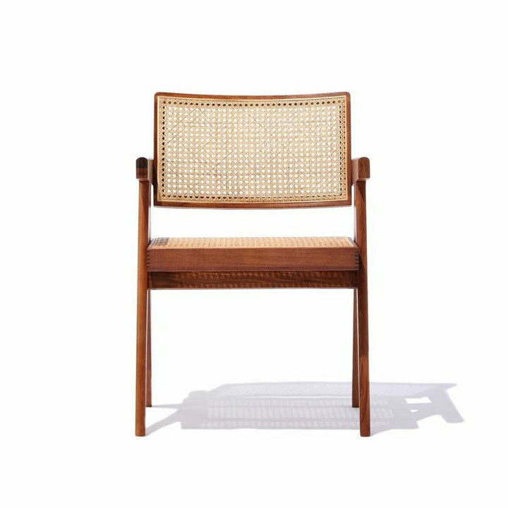 Pierre J Arm Teak Full Wicker Outdoor Dining Chairs Soho Concept