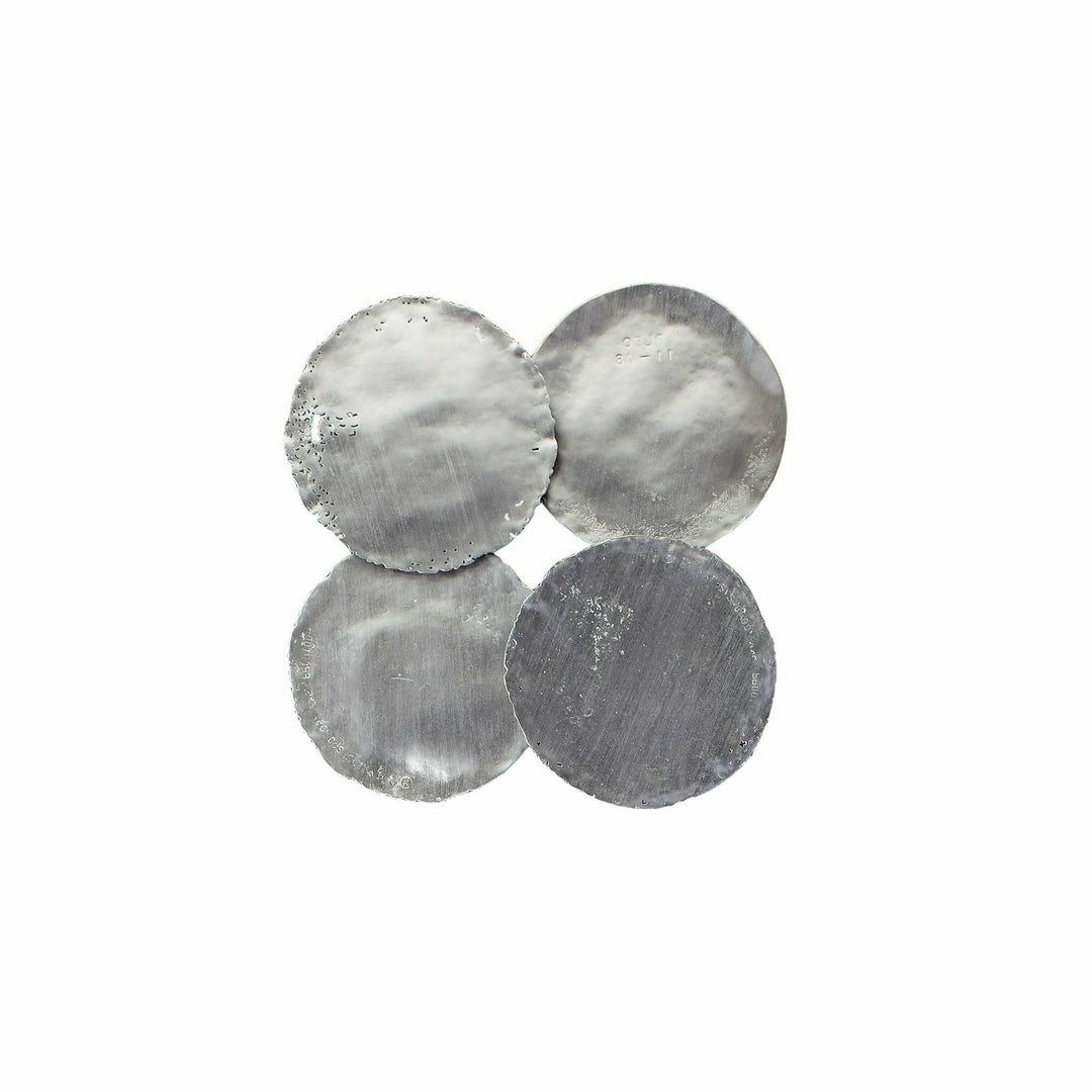 Galvanized Circle Wall Décor, Silver Leaf, Set of 4 Accents Phillips Collection