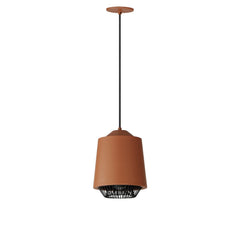 Phoenix 9" LED Pendant by ET2 Lighting in Brick / Black finish