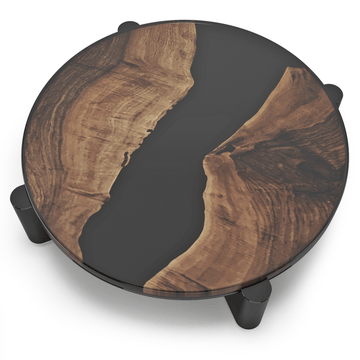 Arditi Collection | Piave Walnut Wood Black Coffee Table – Modern
