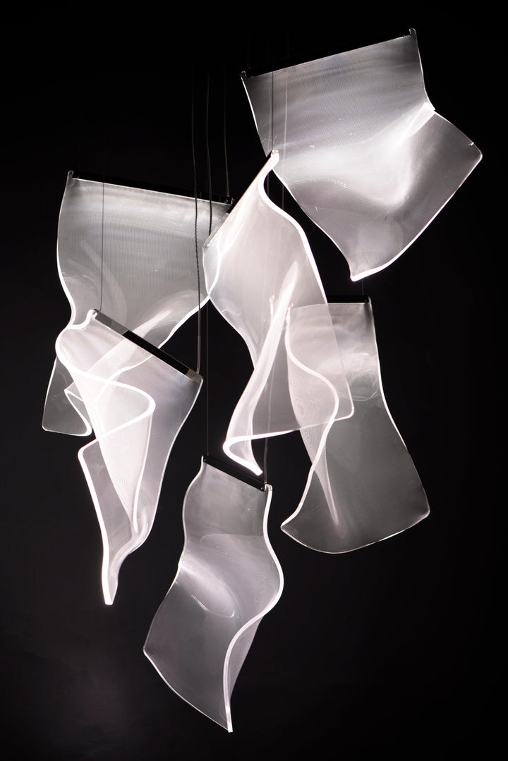 RINKLE 6-LIGHT LED MULTI PENDANT Hanging ET2 Lighting