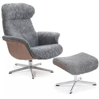 TIMEOUT Recliner Grey and Walnut Lounge Chairs Conform