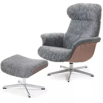 TIMEOUT Recliner Grey and Walnut Lounge Chairs Conform