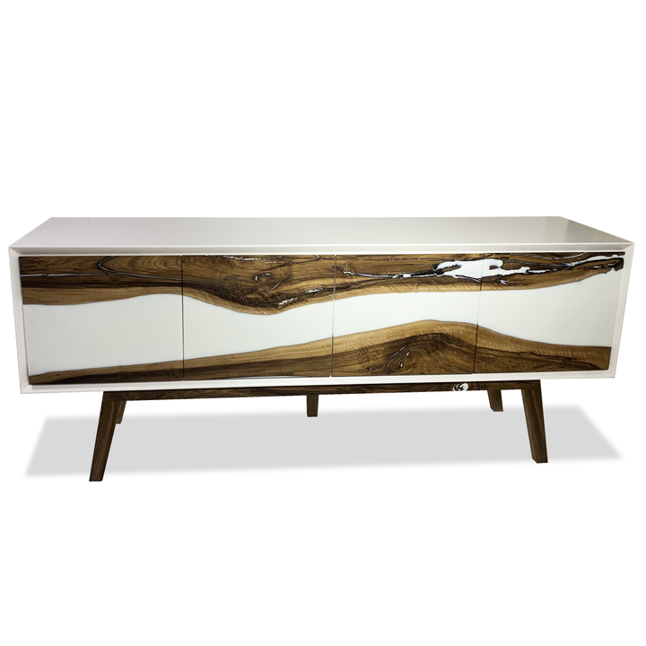 White River Walnut Credenza - Sideboard - www.arditicollection.com - Walnut Wood Credenza, dining tables, dining chairs, buffets sideboards, kitchen islands counter tops, coffee tables, end side tables, center tables, consoles, accent chairs, sofas, tv stands, cabinets, bookcases, poufs benches, chandeliers, hanging lights, floor lamps, table desk lamps, wall lamps, decorative objects, wall decors, mirrors, walnut wood, olive wood, ash wood, silverberry wood, hackberry wood, chestnut wood, oak wood