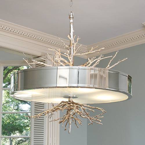 Twig Pendant-Nickel Ceiling Lamp Lighting Global