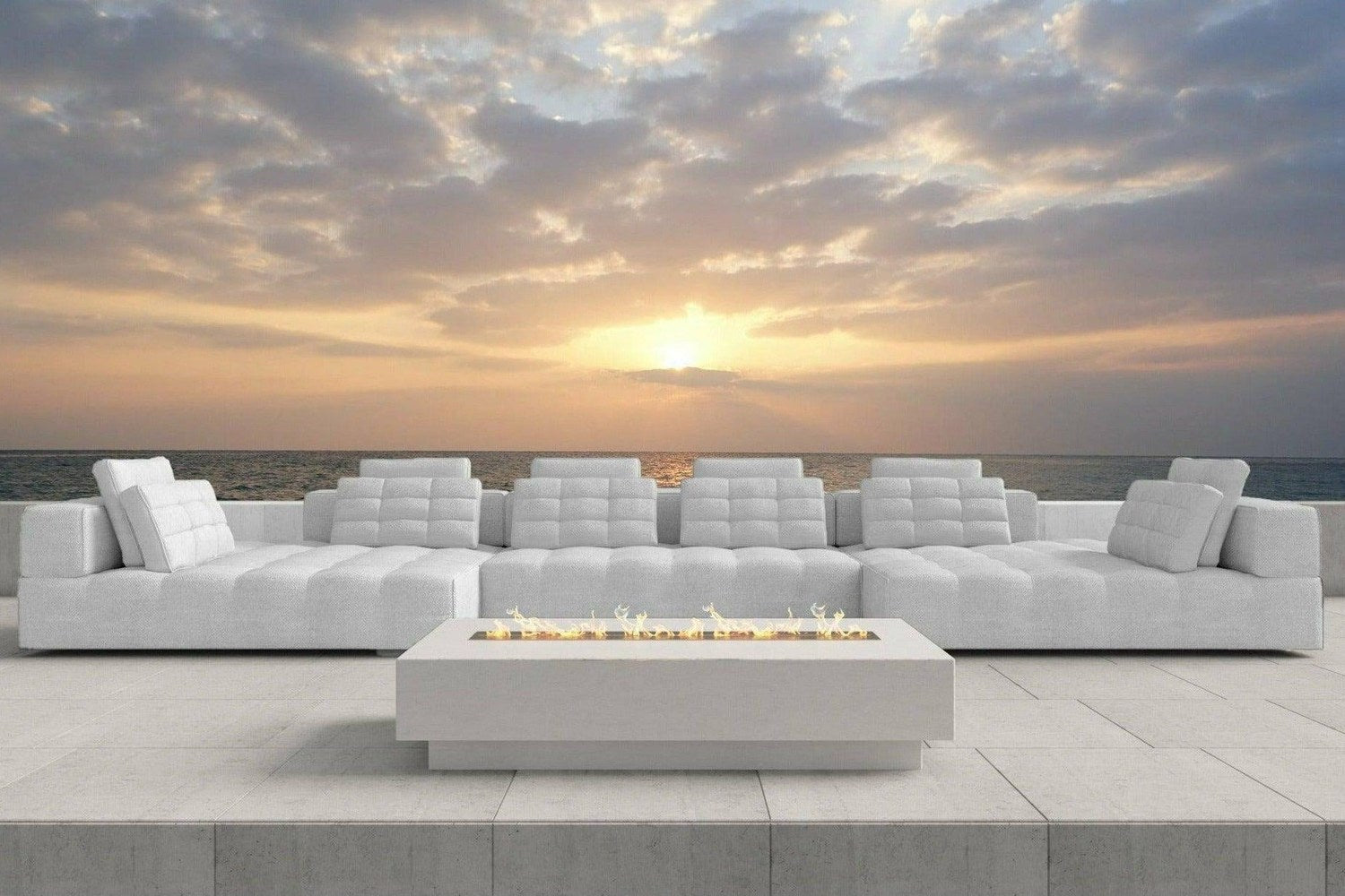Modern outdoor sectional lifestyle patio at Modern Studio