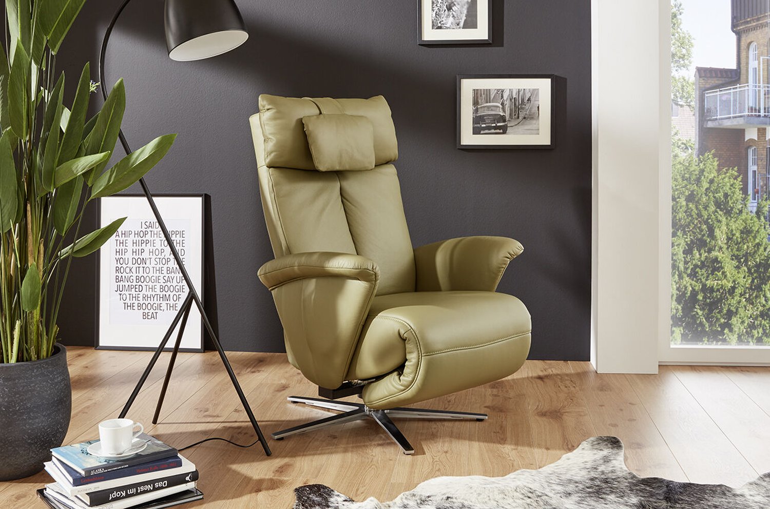 Modern recliner lifestyle in a contemporary living room