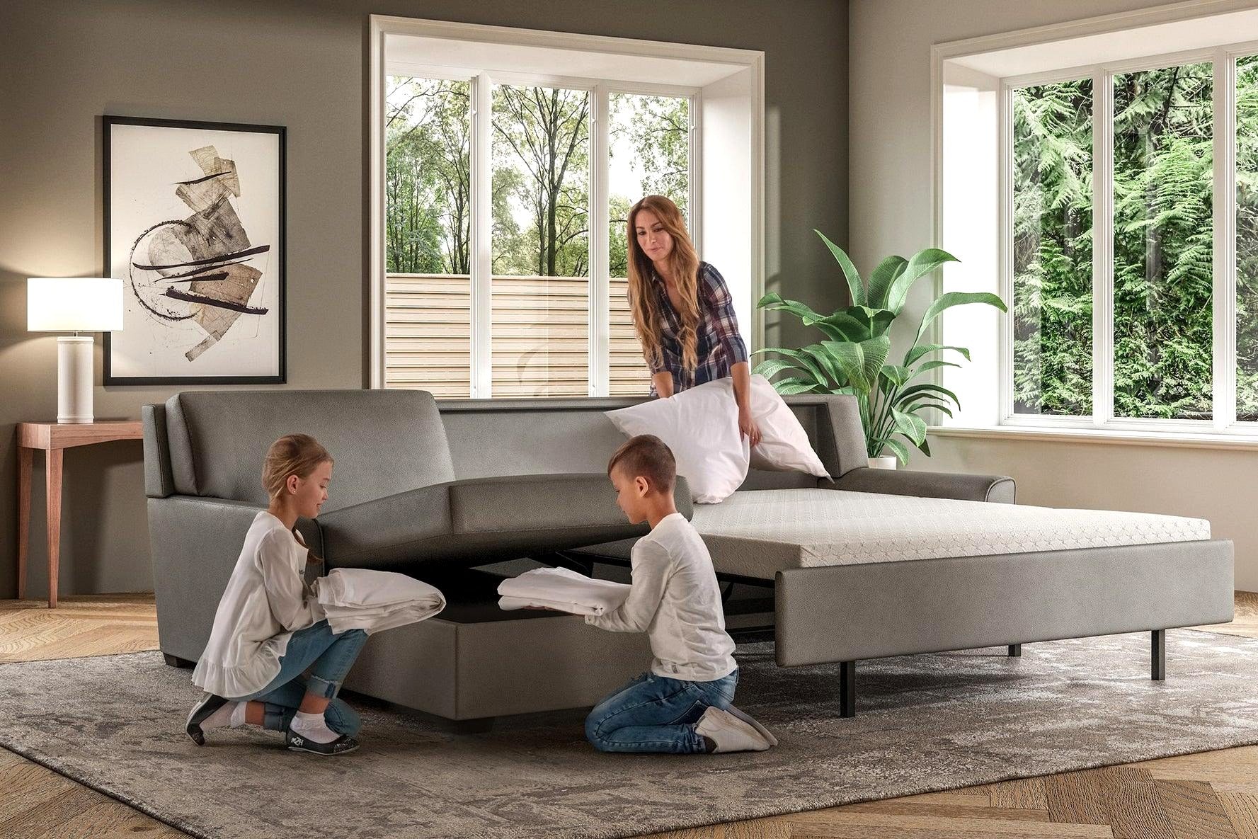 American Leather Klein Comfort Sleeper in a modern living room
